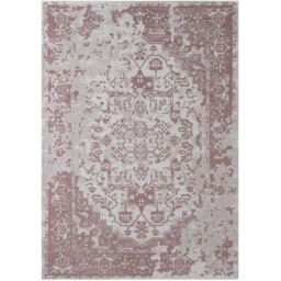 THE RUGS Washable Rugs for Living Room Kitchen Bedroom Vintage Design Pink Machine Washable Area Rugs & Runners 6962 - Size: 80 cm x 300 cm - thumbnail 2