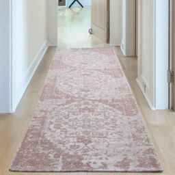 THE RUGS Washable Rugs for Living Room Kitchen Bedroom Vintage Design Pink Machine Washable Area Rugs & Runners 6962 - Size: 80 cm x 300 cm - thumbnail 6