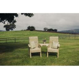 Churnet Valley Garden Furniture Ltd Ergonomic Companion Set - Fully Assembled - Set of Cushions Inc in Brown - thumbnail 5
