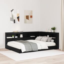 Berkfield Home Storage Headboard with Shelf Black oak 140 cm Engineered wood