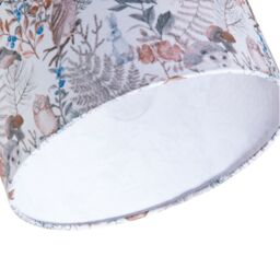 Happy Homewares Autumnal Linen Lamp Shade with Woodland Creatures Owls Birds Badgers - Size: 10 inches - thumbnail 5