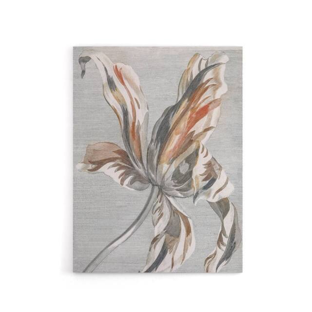 "Artery8 Tulip Flower Bloom Floral Painting Teyler Canvas Wall Art in White - Size: W18"" x H24""" - image 1