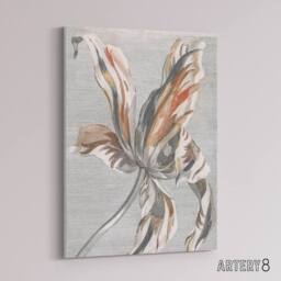 "Artery8 Tulip Flower Bloom Floral Painting Teyler Canvas Wall Art in White - Size: W18"" x H24""" - thumbnail 2