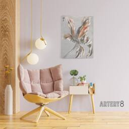 "Artery8 Tulip Flower Bloom Floral Painting Teyler Canvas Wall Art in White - Size: W18"" x H24""" - thumbnail 3