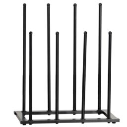 House of Home 4 Pair Dryer Metal Welly Walking Boot Stand Shoe Rack Garden Shed Home Storage in Black - thumbnail 3