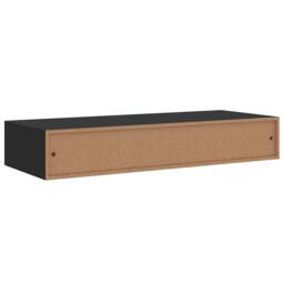 Berkfield Home Elegant Wall-mounted Drawer Shelves 2 pcs Black 60x23.5x10cm MDF - Size: 60x23.5x10 cm - thumbnail 9