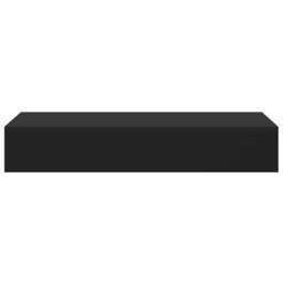 Berkfield Home Elegant Wall-mounted Drawer Shelves 2 pcs Black 60x23.5x10cm MDF - Size: 60x23.5x10 cm - thumbnail 7