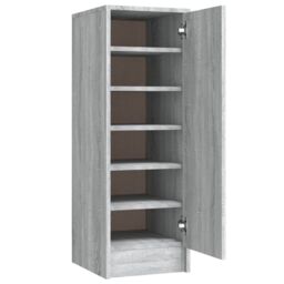 Berkfield Home Shoe Cabinet Grey Sonoma 32x35x92 cm Engineered Wood - Size: 32 x 35 x 92 cm - thumbnail 2