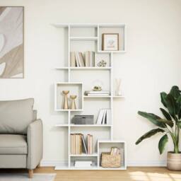 Berkfield Home Classic Book Cabinet White 92x29x188 cm Engineered Wood - Size: 92 x 29 x 188 cm - thumbnail 1