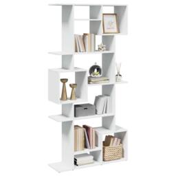 Berkfield Home Classic Book Cabinet White 92x29x188 cm Engineered Wood - Size: 92 x 29 x 188 cm - thumbnail 4