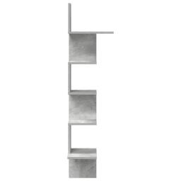 Berkfield Home Wall Corner Shelf Concrete Grey 32x32x127, 5 cm Engineered Wood - thumbnail 5