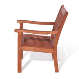 Rowlinsons Willington Four Seater Square Eucalyptus Hardwood Furniture Set in Brown - thumbnail 3