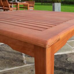 Rowlinsons Willington Four Seater Square Eucalyptus Hardwood Furniture Set in Brown - thumbnail 8