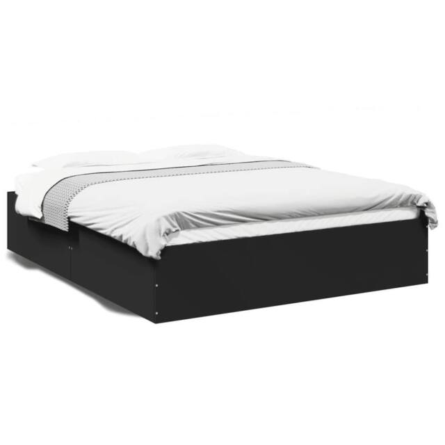 Berkfield Home Bed Frame without Mattress Black 150x200 cm King Size - image 1