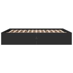 Berkfield Home Bed Frame without Mattress Black 150x200 cm King Size - thumbnail 5