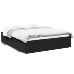 Berkfield Home Bed Frame without Mattress Black 150x200 cm King Size - thumbnail 1