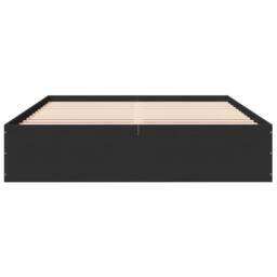 Berkfield Home Bed Frame without Mattress Black 150x200 cm King Size - thumbnail 4