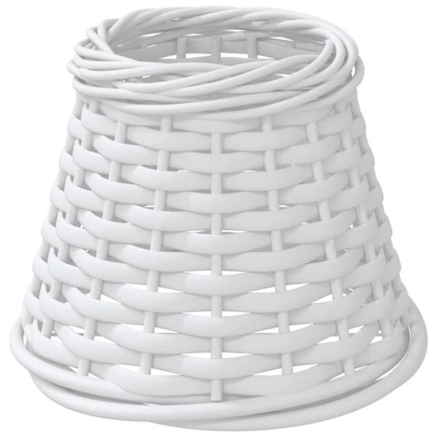 Berkfield Home Lamp Shade White √ò15x12 cm Wicker - Size: 15x12 cm - image 1