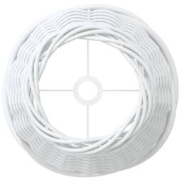 Berkfield Home Lamp Shade White √ò15x12 cm Wicker - Size: 15x12 cm - thumbnail 5