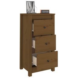 Berkfield Home Sideboards 2 pcs Honey Brown 40x35x80 cm Solid Wood Pine - Size: 40 x 35 x 80 cm - thumbnail 4
