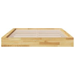 Berkfield Home Bed Frame without Mattress 140x190 cm Solid Wood Oak in Brown - thumbnail 6