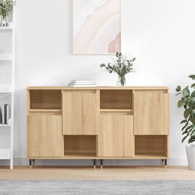 Berkfield Home Sideboards 2 pcs Sonoma Oak Engineered Wood in Brown - image 1