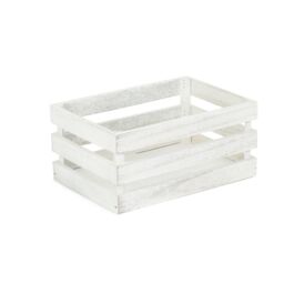 Red Hamper Vintage Slatted Wooden Crate in Grey - Size: Large - thumbnail 1
