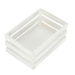 Red Hamper Vintage Slatted Wooden Crate in Grey - Size: Large - thumbnail 2
