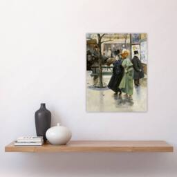 "Artery8 Abel Truchet On the Boulevards Parisian Street View Wall Art Print - Size: W12"" x H16""" - thumbnail 4