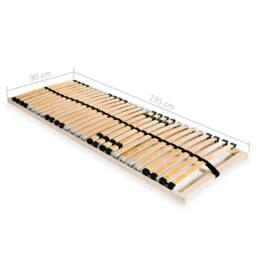 Berkfield Home Slatted Bed Base with 28 Slats 7 Zones 90x200 cm in Light Brown - thumbnail 8