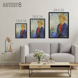"Artery8 Baroness of Domecy Portrait Redon Vintage Black Framed Canvas Wall Art - Size: W18"" x H24""" - thumbnail 4