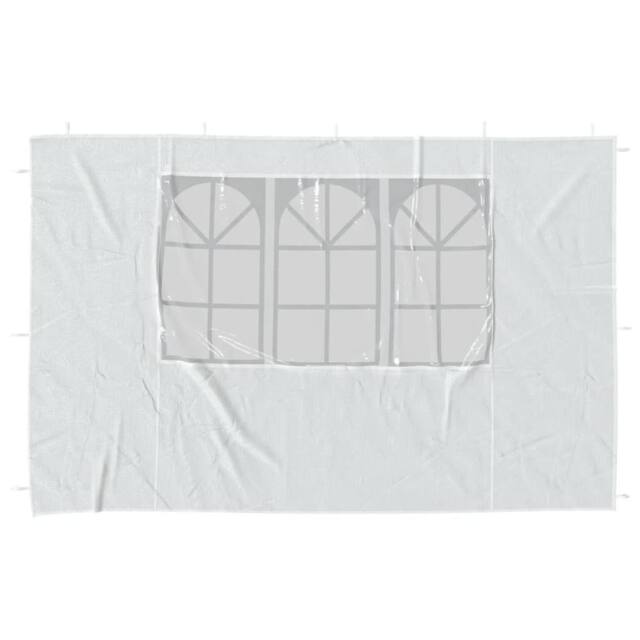 Berkfield Home Party Tent Sidewall 2 pcs with Window PE White - image 1