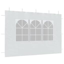 Berkfield Home Party Tent Sidewall 2 pcs with Window PE White - thumbnail 6