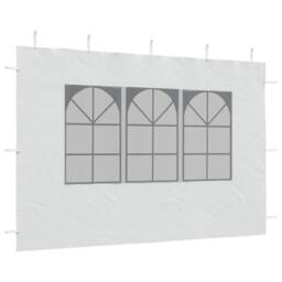 Berkfield Home Party Tent Sidewall 2 pcs with Window PE White - thumbnail 8
