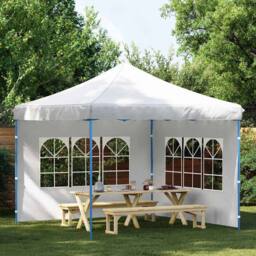 Berkfield Home Party Tent Sidewall 2 pcs with Window PE White - thumbnail 2