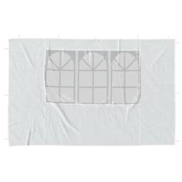 Berkfield Home Party Tent Sidewall 2 pcs with Window PE White - thumbnail 1