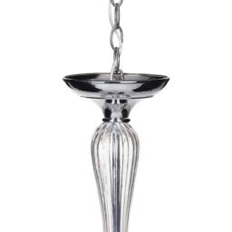 Wyld and Coco Silver Glass Crystals 3-Light Vintage Chandelier - thumbnail 7