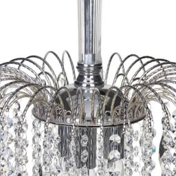 Wyld and Coco Silver Glass Crystals 3-Light Vintage Chandelier - thumbnail 6