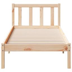 Berkfield Home Extra Long Bed Frame without Mattress 100x210 cm Solid Wood Pine in Light Tan - thumbnail 4