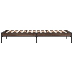 Berkfield Home Bed Frame without Mattress Brown Oak 90x200 cm - thumbnail 5