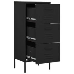 Berkfield Home Storage Cabinet Black 42.5x35x101.5 cm Steel - thumbnail 6