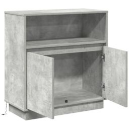 Berkfield Home Sideboard with LED Concrete Grey 71x34, 5x75 cm Engineered Wood - thumbnail 6