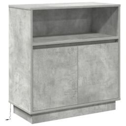 Berkfield Home Sideboard with LED Concrete Grey 71x34, 5x75 cm Engineered Wood - thumbnail 2