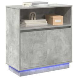 Berkfield Home Sideboard with LED Concrete Grey 71x34, 5x75 cm Engineered Wood - thumbnail 3