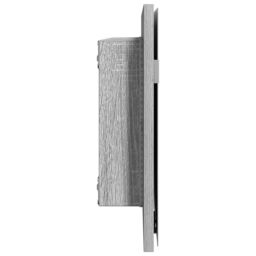 Berkfield Home Bathroom Mirror Cabinet with LED Light Grey Sonoma 80x37 cm - thumbnail 5