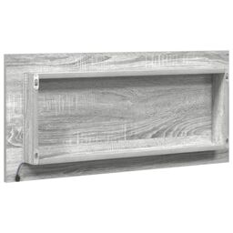 Berkfield Home Bathroom Mirror Cabinet with LED Light Grey Sonoma 80x37 cm - thumbnail 6
