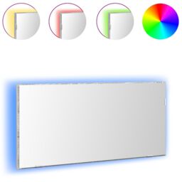 Berkfield Home Bathroom Mirror Cabinet with LED Light Grey Sonoma 80x37 cm - thumbnail 3