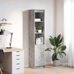 Berkfield Home Highboard Concrete Grey 37.5x35x180 cm Engineered Wood - thumbnail 1