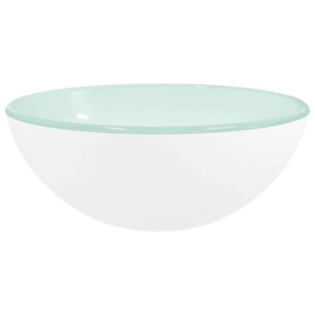 Berkfield Home Basin Tempered Glass 30x12 cm White - image 1