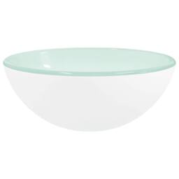 Berkfield Home Basin Tempered Glass 30x12 cm White